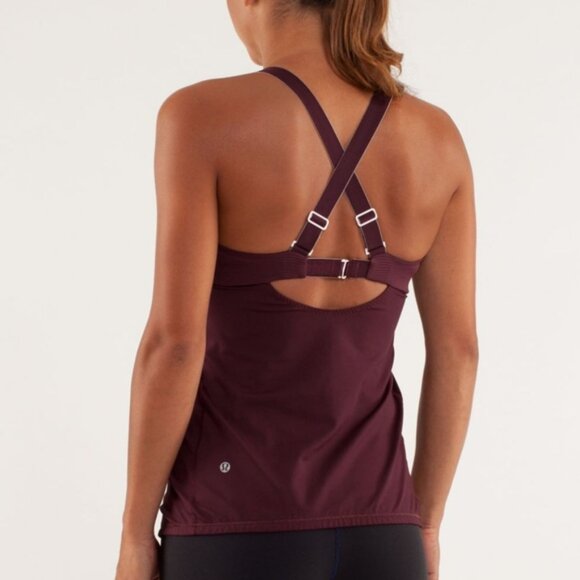 Lululemon Athletica Red Sleeveless Tank Top Backless Cut Out - Picture 1 of 14